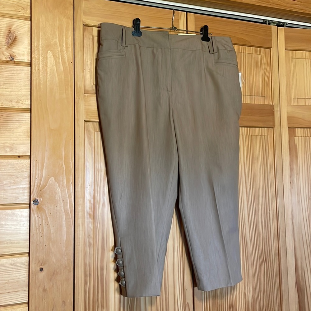 Khaki dress capris